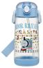 Skater Water Bottle with Thomas the Tank Engine X Tsumupapa for Boys and Children's Straw, Clear, 480ml, One-Touch Silicone, Design, Girls, PDSH5-A