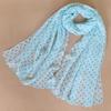 New Chiffon Print Dots Scarf For Women Girls New Autumn Solid Color Breathable Scarves Soft Shawl Summer Female Wrap Shawls