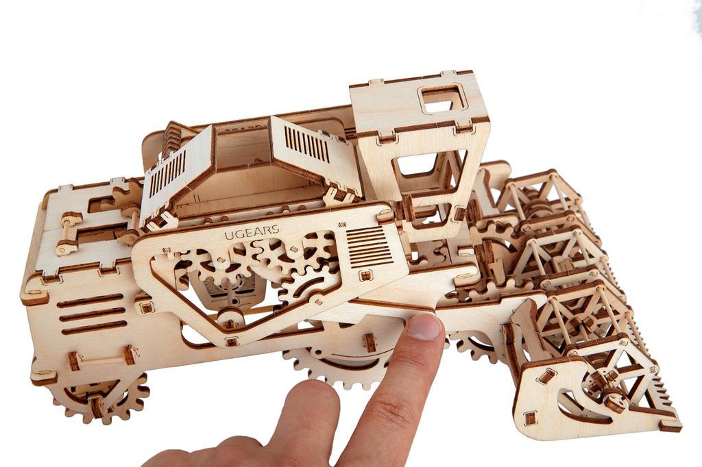 UGears Combine Harvester Wooden Block Puzzle Toy 70010 [Used]