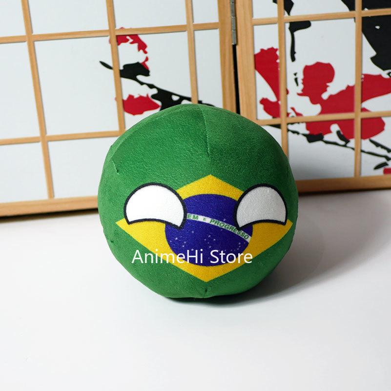 Peluche Polandball Australia Polonia Brasile Bielorussia Messico Portogallo Countryball Cuscino Ripieno Giocattoli Ciondolo per Borsa Regalo Cosplay