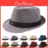 Hat Women Fedora Unisex Men Trilby Wide Brim Straw Cap Summer Beach Sun Hat