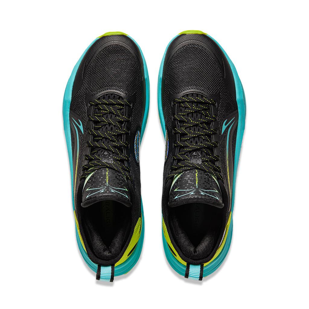 Li-Ning Super Lightweight 2024 Dragonfly Shock Absorption Non-Slip Lightweight Rebound Low-Top Basketball Shoes Men sneaker Black Green ABAU011-2
