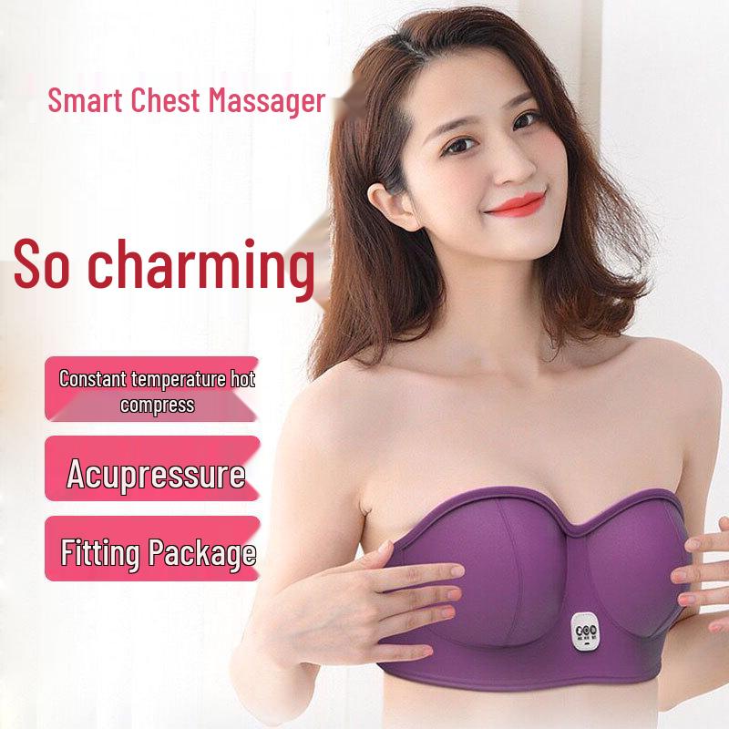 

Carbon Fiber Wireless Heated Vibration Bra Pad Red