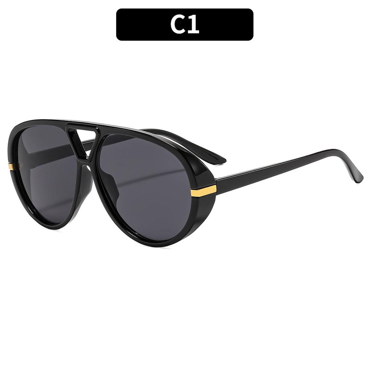 

New Fashionable Double-bar Pilot Glasses - Retro Trend, Frog-shaped Frames, Unique and Versatile Street Style Glasses Women s Glasses Women s Glasses чёрный