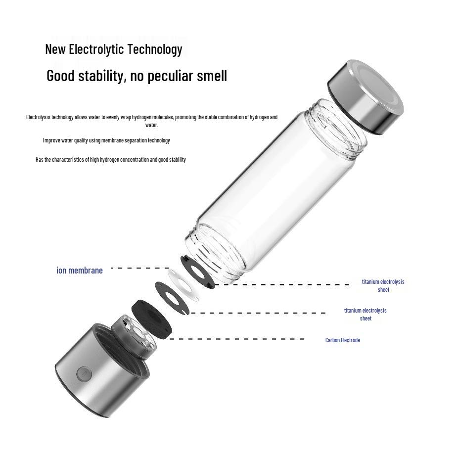 Portable Hydrogen Water Bottle - Large Capacity, Rapid Hydrogen Production, Health-Preserving Cup