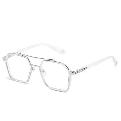 Novos óculos clássicos anti-luz azul grandes com acabamento para miopia, masculino e feminino, armação quadrada grande, lentes transparentes, óculos de grau