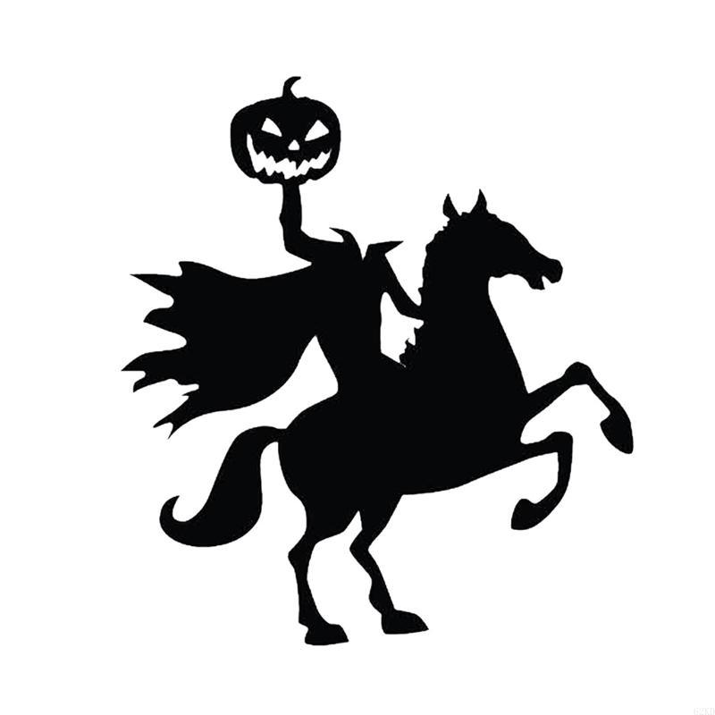 62KD Halloween Window Clings Static Electricity Black Halloween Decorations Stickers Decals Double Sided Skull Reusabl