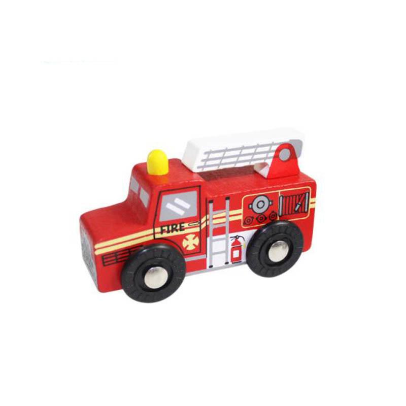 Giocattoli Trenino di Legno Camion dei Pompieri Auto della Polizia Ambulanza Compatibile Pista del Trenino Thomas Giocattoli di Legno Per Bambini