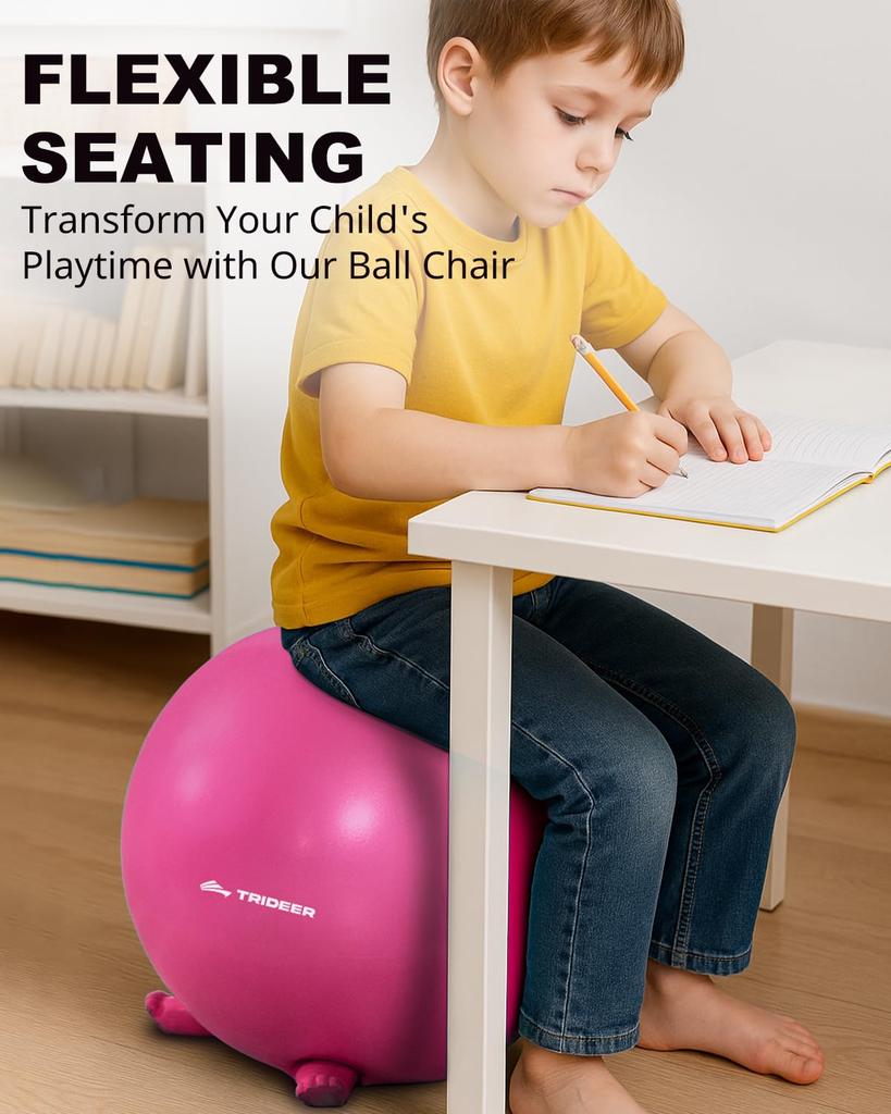Trideer Flexible Seat for Classrooms, Elementary School Students, Children's Yoga Ball Chair, School Supplies for Children with Sensory Sensitivity, W