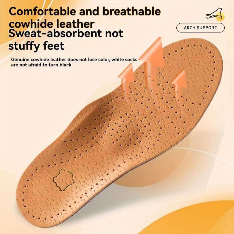 Arch Support Insoles for Men and Women - PU Orthopedic Cushioned Insoles, Flat Feet Correction Inserts for Casual & Dress Shoes