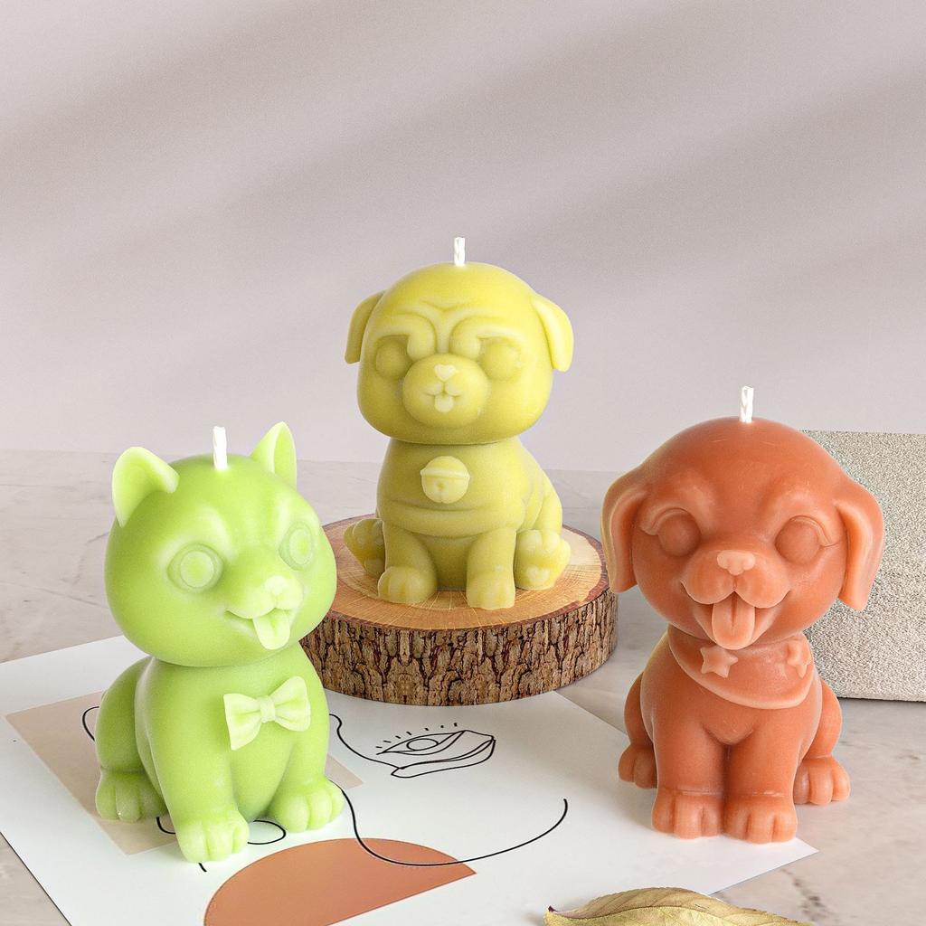 Silicone Crafting Mold Candle Moulds Resin Art Moulds Dog Shape Craft Molds Candle Making Molds for Hand-Making