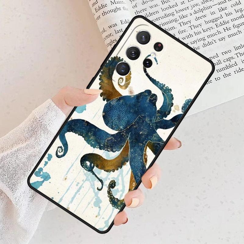 Marine Life Ocean Octopus Phone Case For Samsung Galaxy S25 S23 S30 S8 S21 S20 FE S24 S22 Note 10 20 S8 Plus lite Ultra
