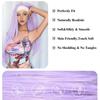 EASIHAIR Purple Synthetic Wigs for White Women Long Straight Headband Wigs Natural Hair Heat Resistant Daily Cosplay Fake Hair