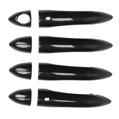 8pcs Exterior Door Handle Cover Trim Carbon Fiber Pattern With Holes Replacement for Giulia
