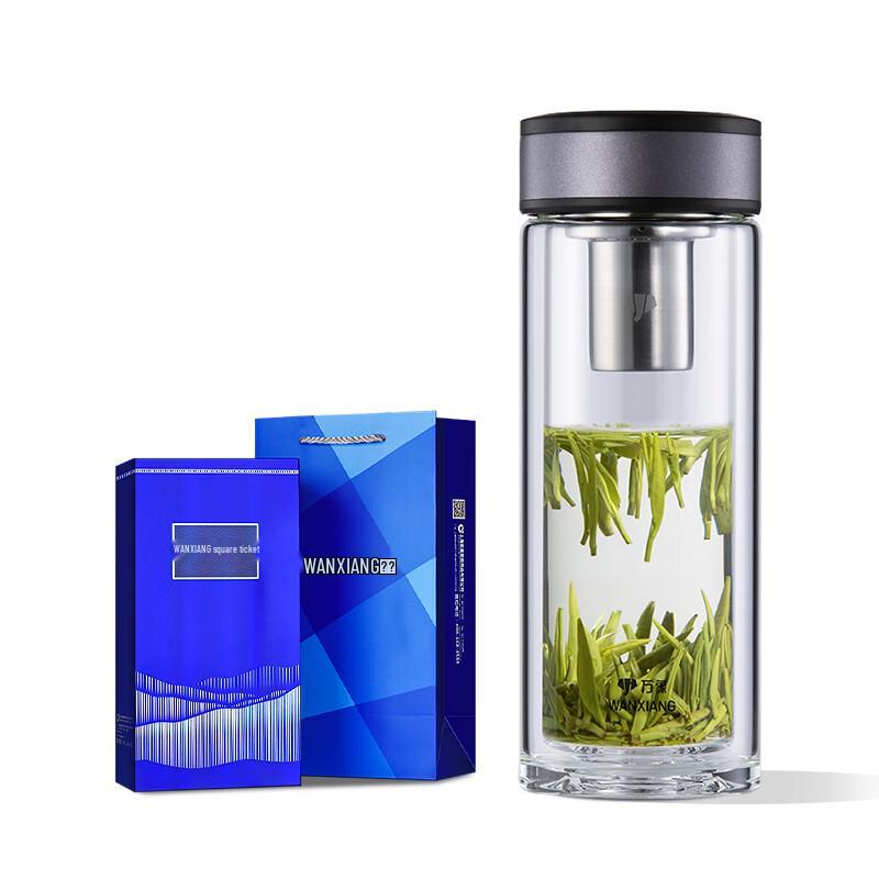 Portable Double-Layer Borosilicate Glass Tea Tumbler