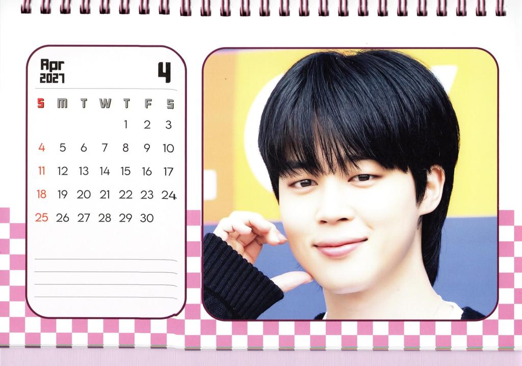 Jimin Sada samolepek na stolní kalendář (Fotokniha) 2026-2027 (2 roky) + K-POP