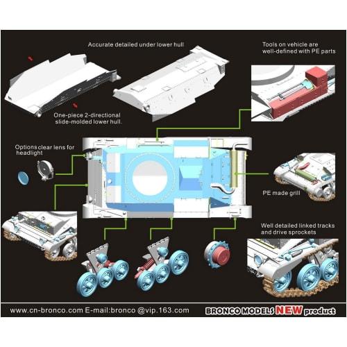 Bronco Model 1/35 British Mark II Cruiser Tank (A10) 3-Type Plastic Model Kit CB35150