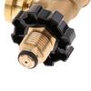 Perfk Propane Tank Adapter with Gauge Propane Tank Gauge Copper