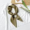 Dopamine Color Silk Scarf: Women's Solid Small Square Neckerchief & Headband