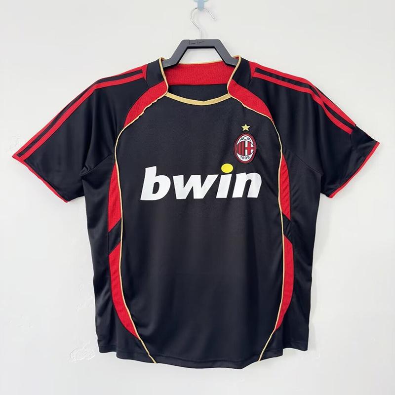 06 Champions League Final Edition AC Mailand Retro Trikot Nr. 22 Kaka 95-96 Heim Lang Kurzarm Klassisches Fußballtrikot