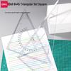 Deli 43cm Equilateral Triangle Protractor and Drafting Ruler Set