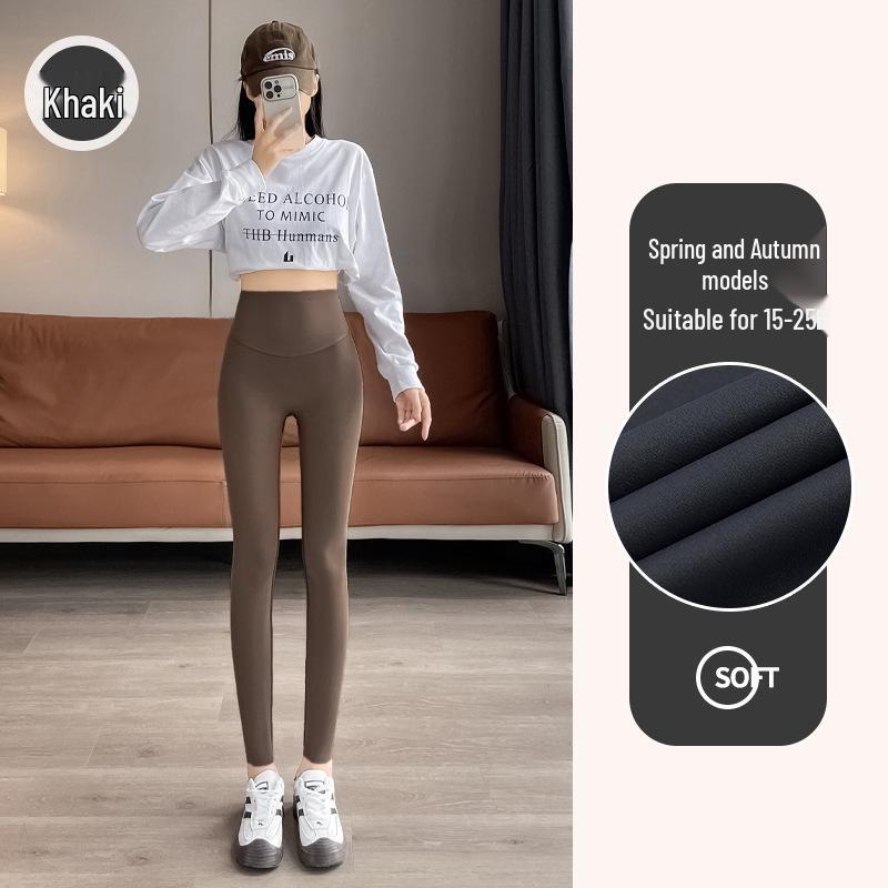 Women's Fleece-Lined Shark Pants: 2024 Thickened Black Gold Warm Yoga Leggings for Autumn/Winter
