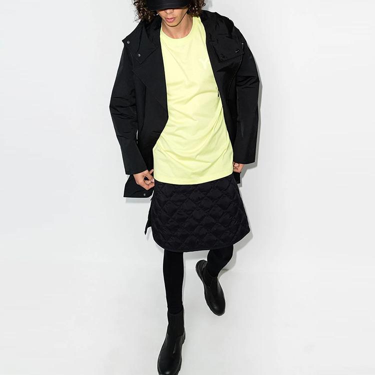 Y-3 Solid Color Logo Crew Neck Short Sleeve T-Shirt Unisex Tops Yellow HB3479