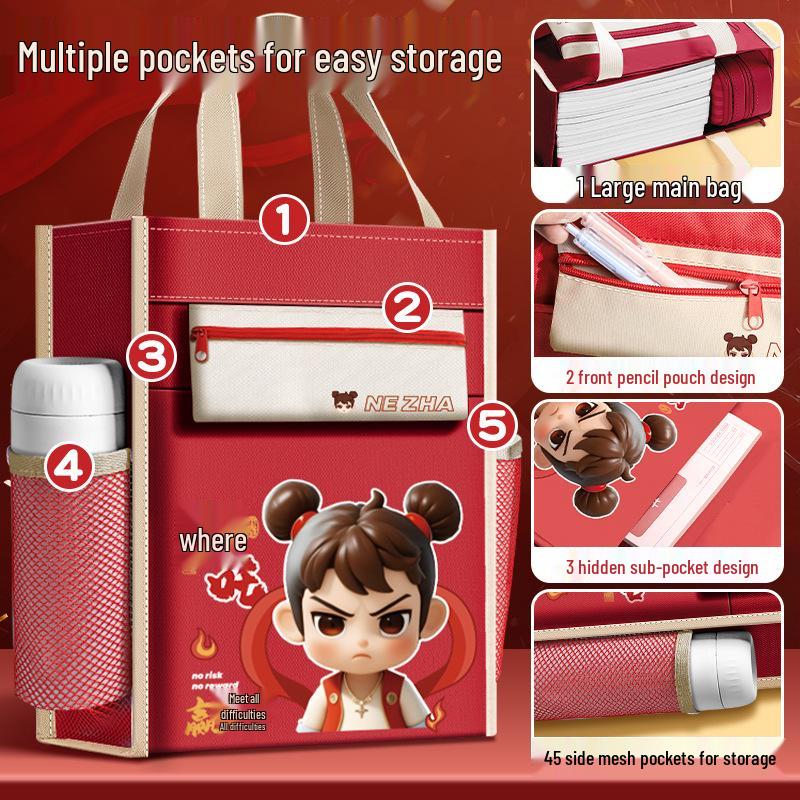 Nezha Children's Art & Homework Storage Tote Bag