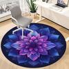 1pc Lotus Mandala Carpet for Office Non Slip, Round Carpet, Soft & Comfortable, Carpet for Office, Lightweight Round Floor Mat