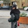 Winter New Pu Down Cotton Jacket Women's Short Lamb Wool Collar Warm Pie Overcome