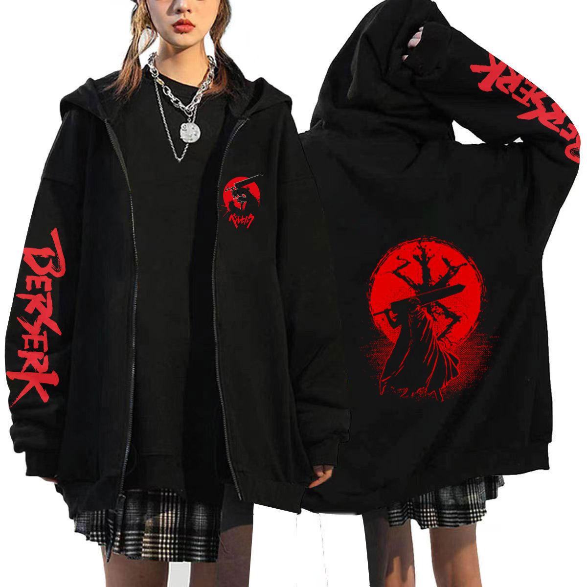 Berserk Japanese Anime Zipper Hoodies Sweatshirts Mens Cartoon Jackets Sweatshirt Unisex Streetwear Coats Hip Hop Hoody Tops Cardigan XXXXL 1790₽