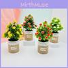 Faux Flower Plant Pot With Silk Fabric Blossoms For Home And Balcony Decor