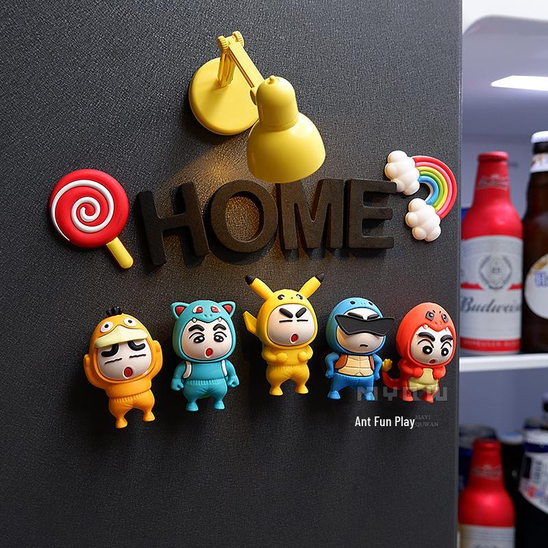 2025 Crayon Shin-chan 3D Cartoon Anime Refrigerator Magnet