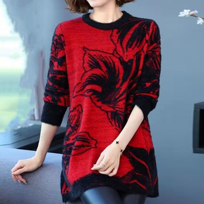 Høst Vinter Mellomlang Vanntett Minkplagg Damegenser Fortykket Lat Stil Strikket Undergenser Ny