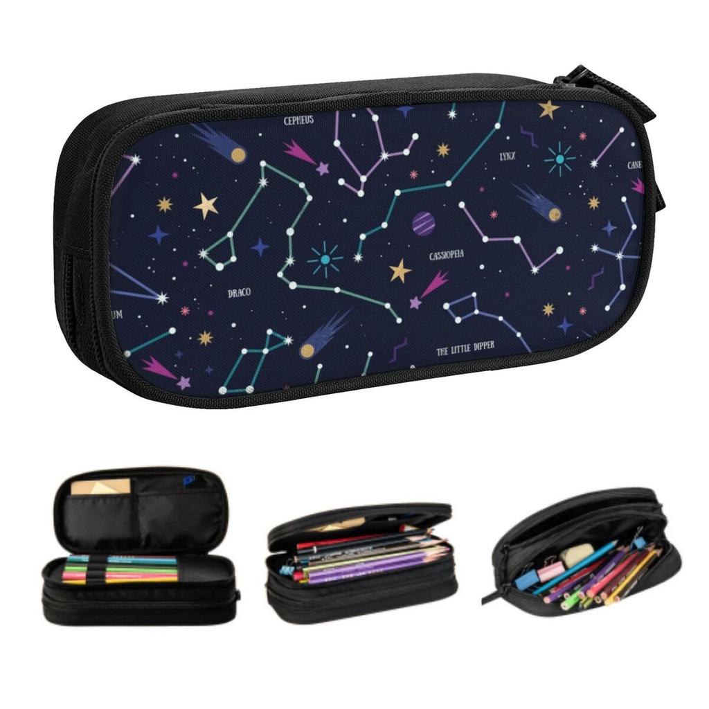 Custom The Stars School Pencil Cases Girls Boys Large Storage Space Galaxy Pencil Box Students Stationery