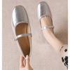 Fashion Spring New Round Toe Women Mary Jane Flat Shoes Shallow Ladies Casual Ballet Shoes Soft Sole Eelgant Leather Shoes Zapatos Mujer