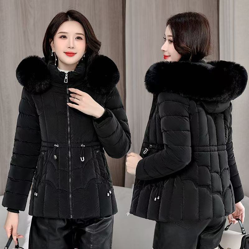 Winter Jacket Women Parkas Fashion High-Quality Warm Cotton Padded Coat Ladies Short Overcoat Hooded Overwear Tops