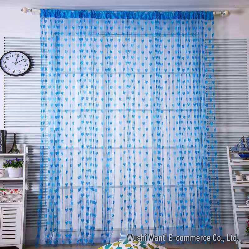 Korean Heart-Shaped Decorative Curtain for Wedding, Living Room, Bedroom, and Bathroom
