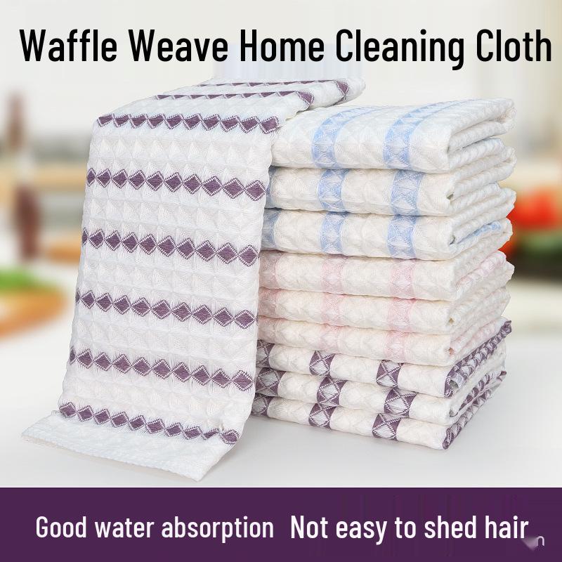 Magic Grid Wood Fiber Waffle Weave Dishcloth - Lazy Clean Household Essential Single Piece [No Packaging]