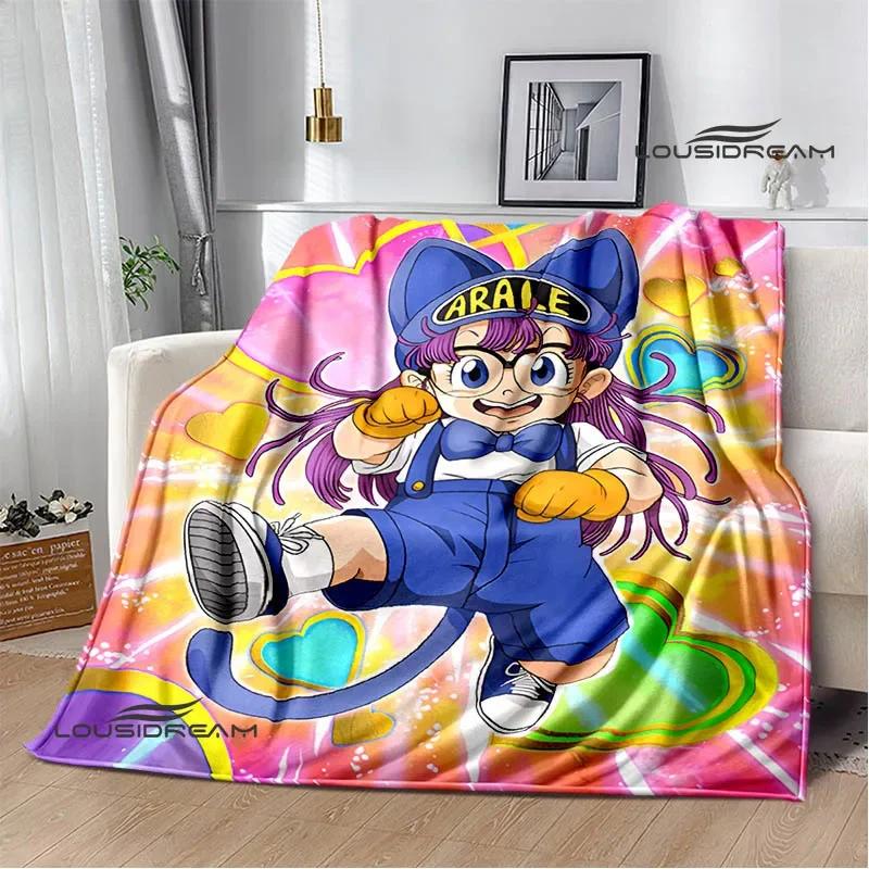 Doctor Slump Cartoon Printed Blankets Flange Warm Blanket Soft and Comfortable Blanket Picnic Blankets Bed Linings Birthday Gift