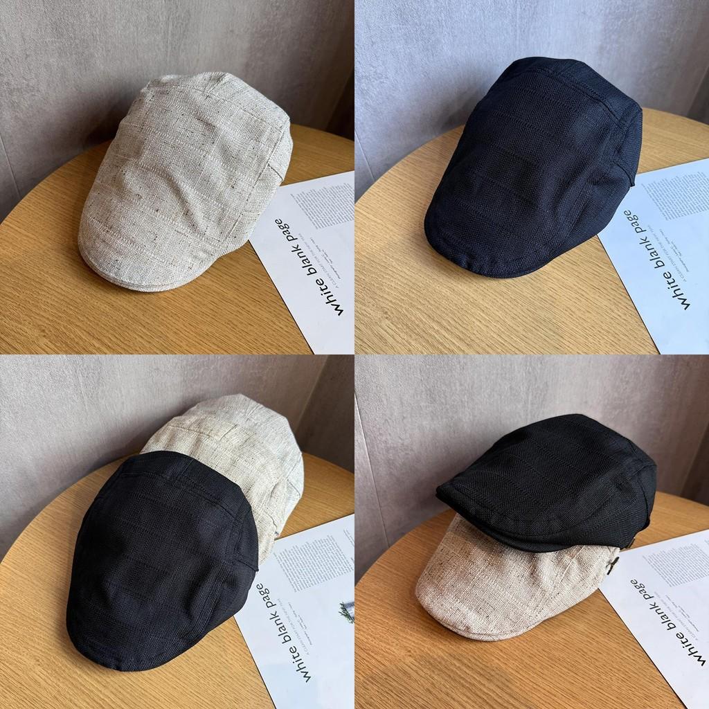 Cotton Linen Cap With Breathable Sunshade For Summer Commuting Men Women