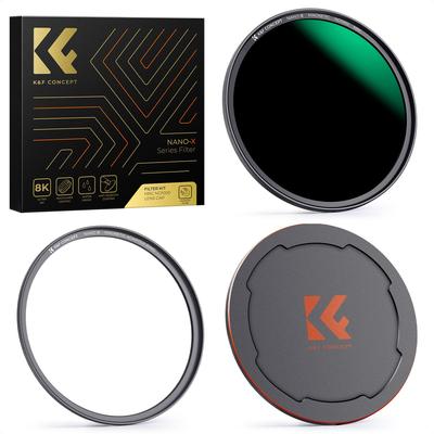 Concept 62mm Manyetik ND Filtre Lens Kapağı Manyetik Kolay 28 Katman Nano Kaplama Nötr Yoğunluk Ultra Su Leke Adaptör Halkası Dahil K&F ND1000+