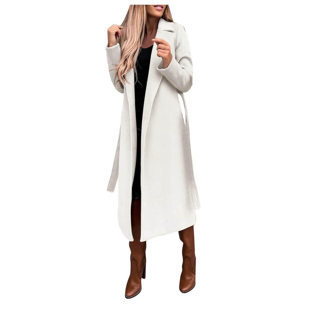 Cappotto Trench Lungo da Donna con Opzioni di Colore Multiple, Capospalla Elegante per Autunno e Inverno