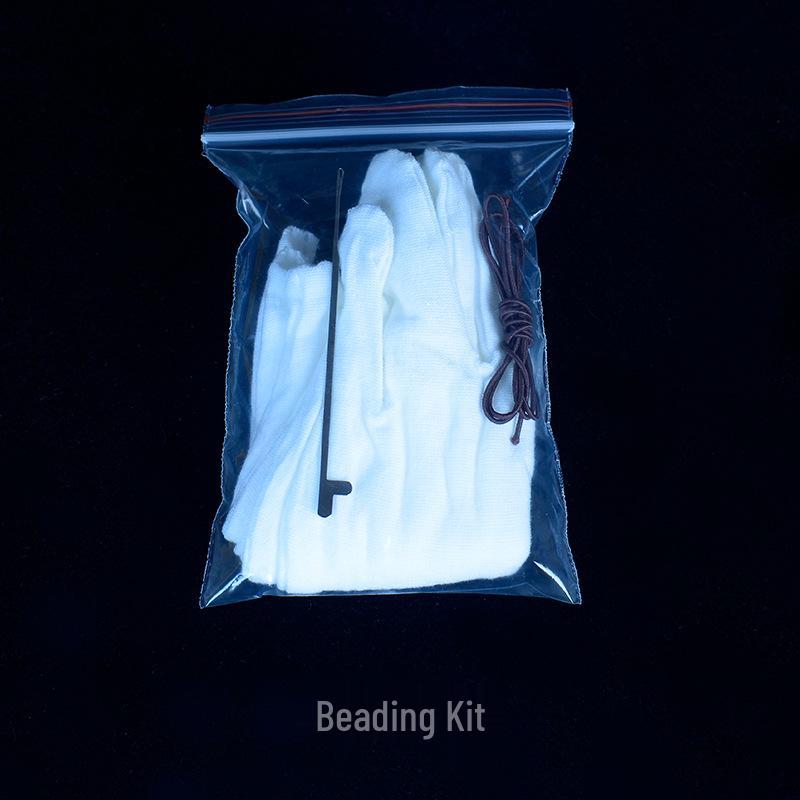 Retro Pearl Gift & Accessory Set with Brocade Gloves and Velvet Pipe Box