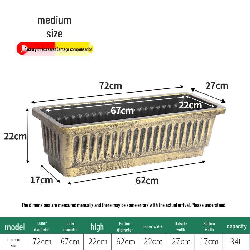 Large Rectangular Plastic Balcony Planter with Free Shipping