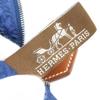 Excellent HERMES Pouch Ouse De Voyage PM Blue Silk Women Used