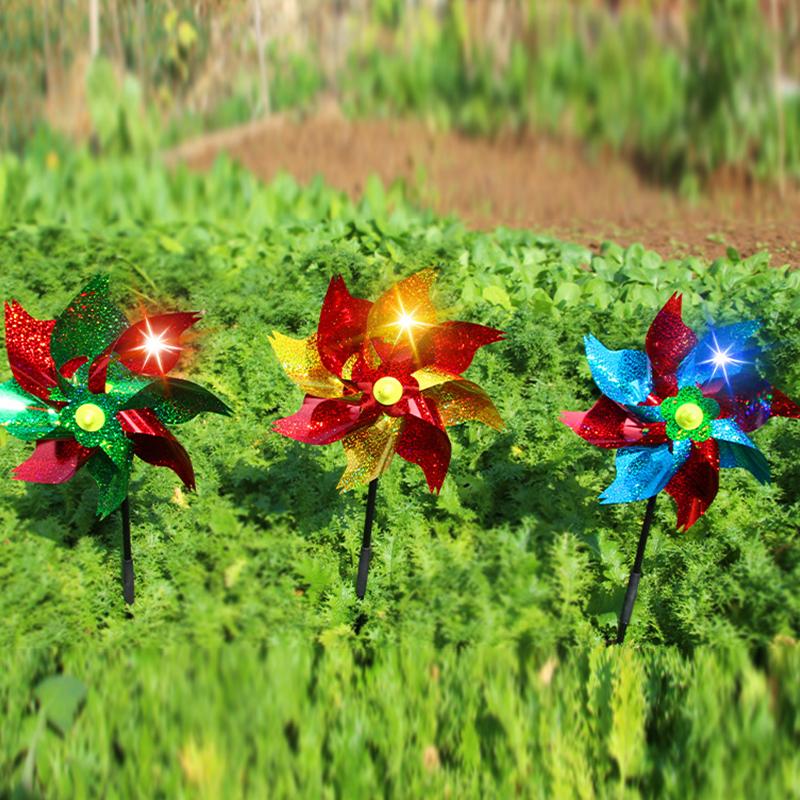 Reflective Bird Repeller Pinwheel Scarecrow Spinner with Laser Deterrent Sparkly Windmill for Garden/Yard Protection Outdoor New