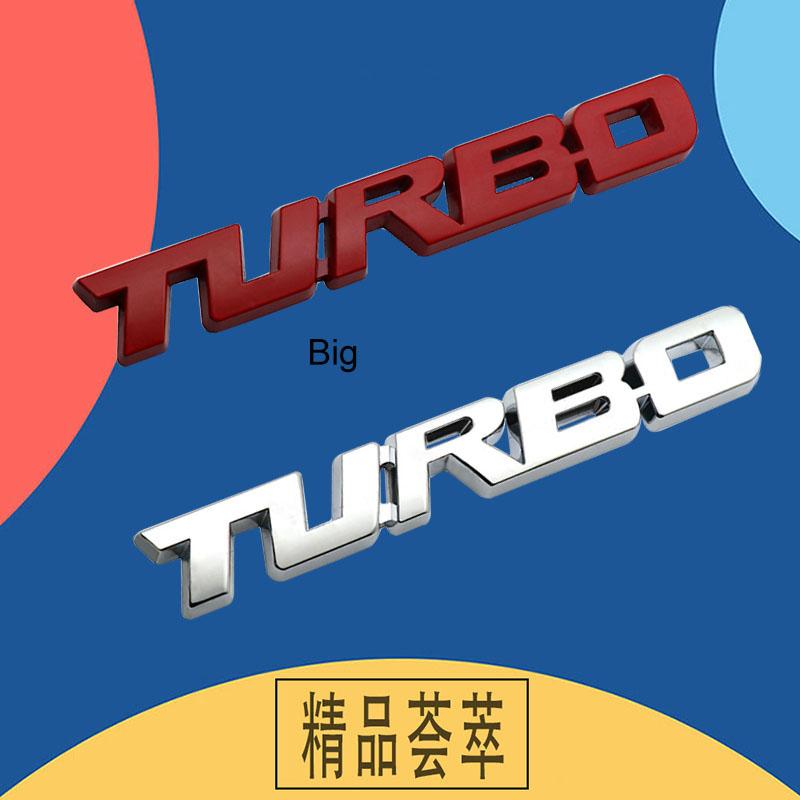 3D TURBO Metal Sticker Car Body Emblem Decal Electroplating Zinc Alloy Car Tailgate Badge Decoration Auto Accessories