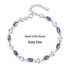 Himmelblauer Topas Inlay S925 Sterling Silber Armband - Kristall-Design für Damen, Ideales Geschenk für Freunde oder Geburtstage