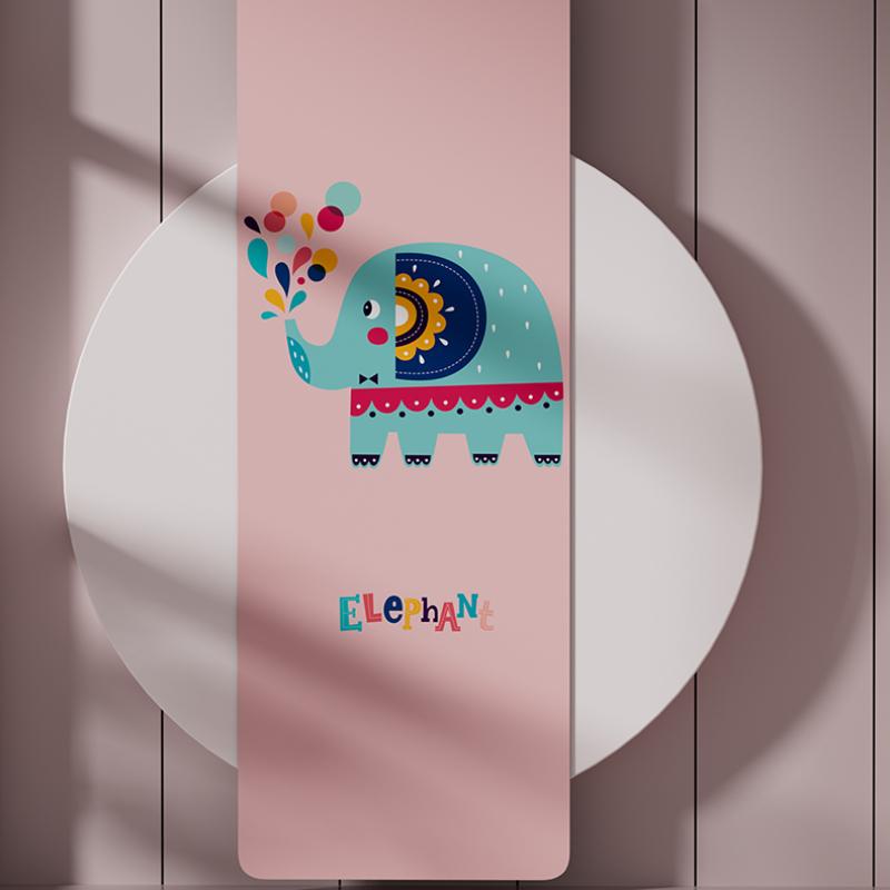 Suede Cartoon Pattern Yoga Mat Portable Thin Animal Plant Pattern Floor Mats Non Slip and Foldable Home Sports Dancing Yoga Fitness Mat for Girls